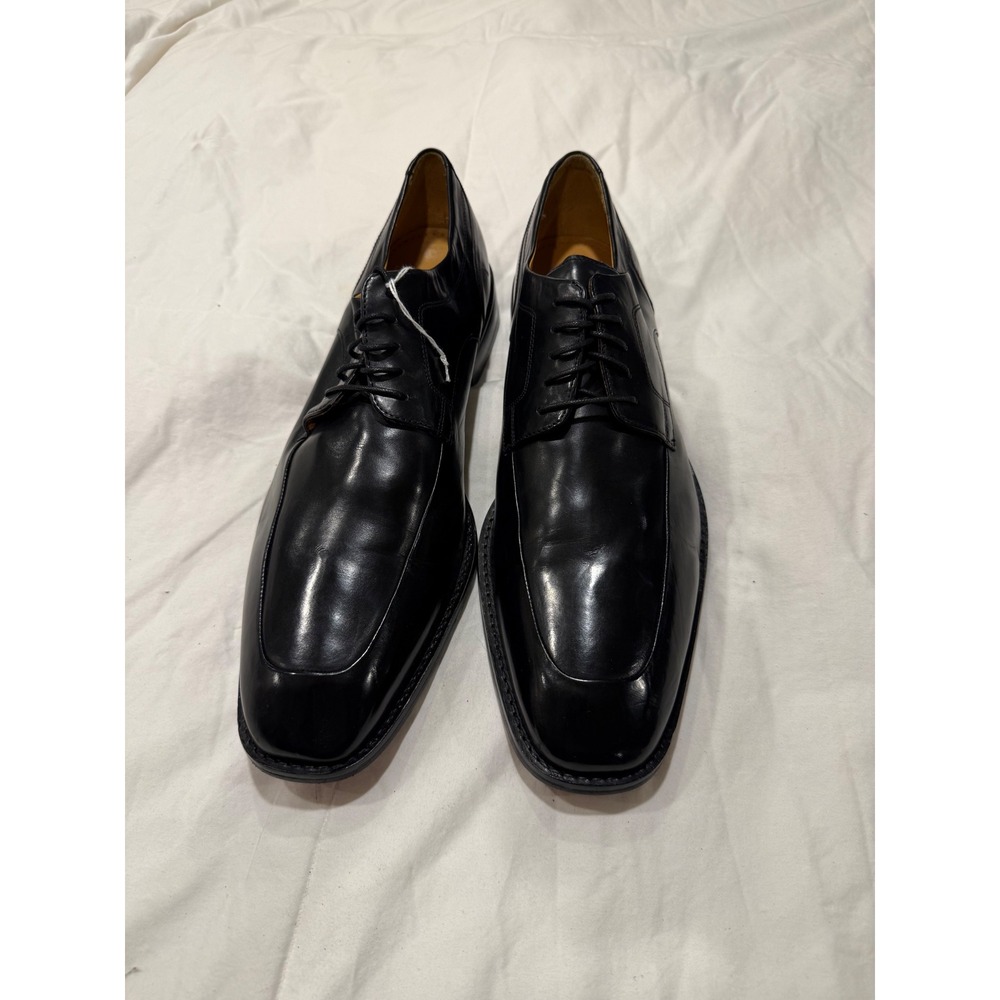 Cole Haan Sleet Black Leather Square Apron Toe Dress Shoes Mens 15 M C06599